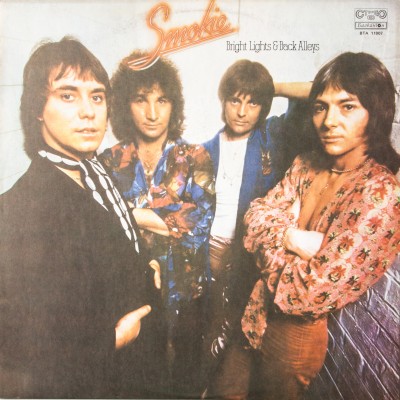 Album zespołu Smokie pt. “Bright Lights & Back Alleys”. Wydanie bułgarskie. Płyta winylowa. Bułgaria, II poł. XX wieku (oryginał: Wielka Brytania, 1977 rok).