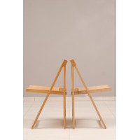 Krzesło składane nożycowo,  Ikea Vintage, Lata 70. XX w. drewno lakierowane, 