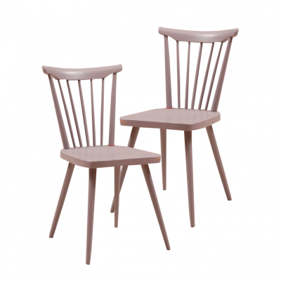 Krzesła w stylu skandynawskim. według wzoru Børge Mogemsena. Drewno, lakier w kolorze pastelowym.  Lata 60/70. XX w.