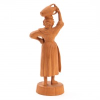 Sycylijska kobieta z dzbanem, figurka terakotowa, sygn. S-no GRASSO, Sycylia, Katania, lata 40 XX w.