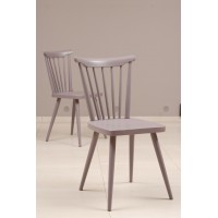 Krzesła w stylu skandynawskim. według wzoru Børge Mogemsena. Drewno, lakier w kolorze pastelowym.  Lata 60/70. XX w.