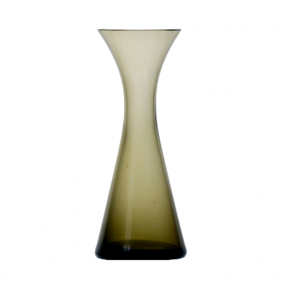 Szklany wazon w formie klepsydry.  Mid Century Modern.